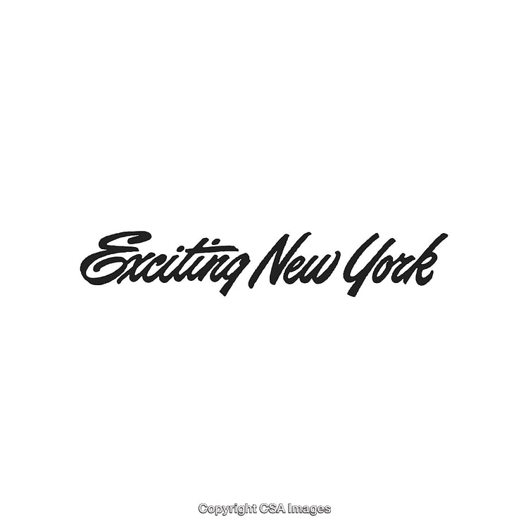 Minimalist Script Typography Featuring the Words Exciting New York in Stylized Font