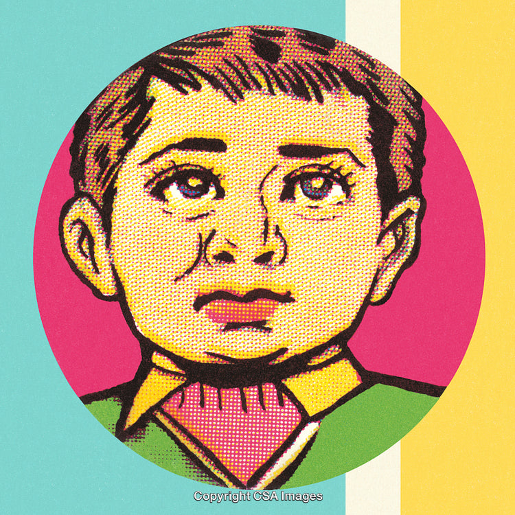 Vibrant Pop Art Portrait of a Child with Bold Colors