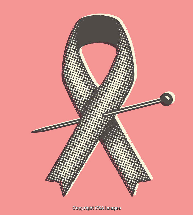 Dot-Style Pink Ribbon Illustrations with Minimalist Touches