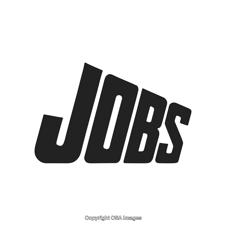 Bold Black Text Logo Highlighting Job Opportunities in Modern Design