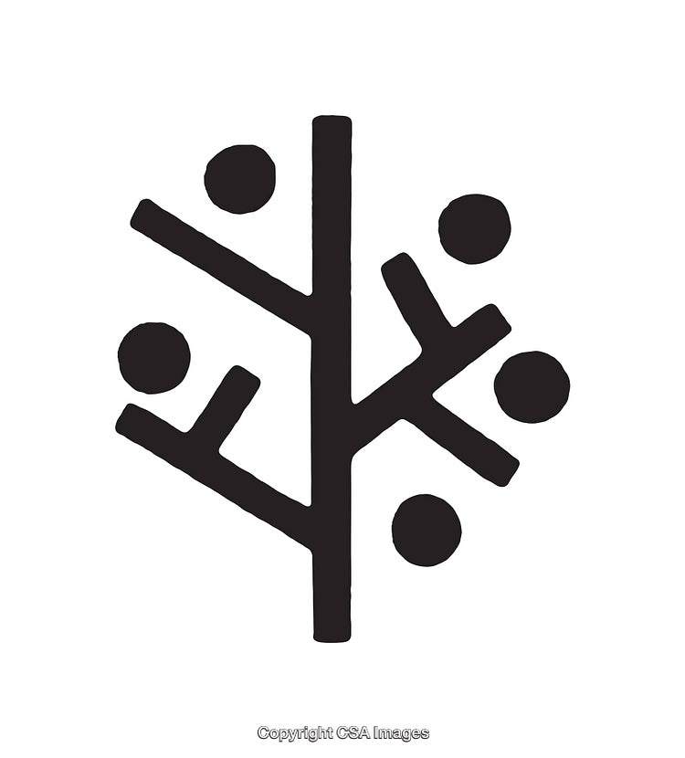 Abstract Black and White Icon Symbolizing Connections and Balance