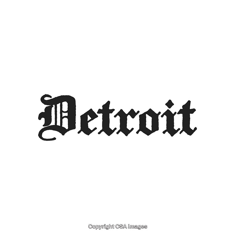 Classic Gothic Style Detroit Font Design for Iconic Representation
