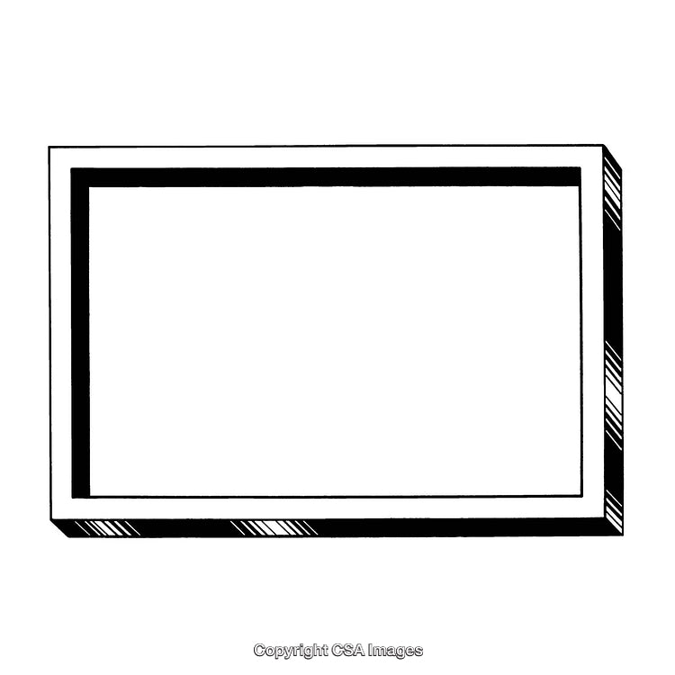 Simple Rectangular Black And White Border Design Illustration