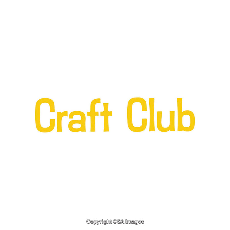 Bright Yellow Craft Club Logo on a Minimal White Background