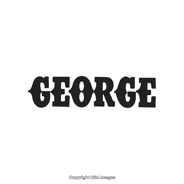 Bold Black Text Style of the Word 'George' on White Background