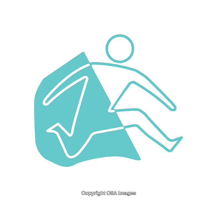 Abstract Icon Depicting a Stick Figure in Motion Design