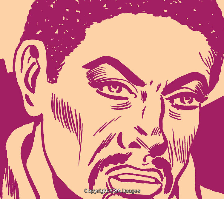 Abstract Portrait of Man in Bold Stylized Art Design