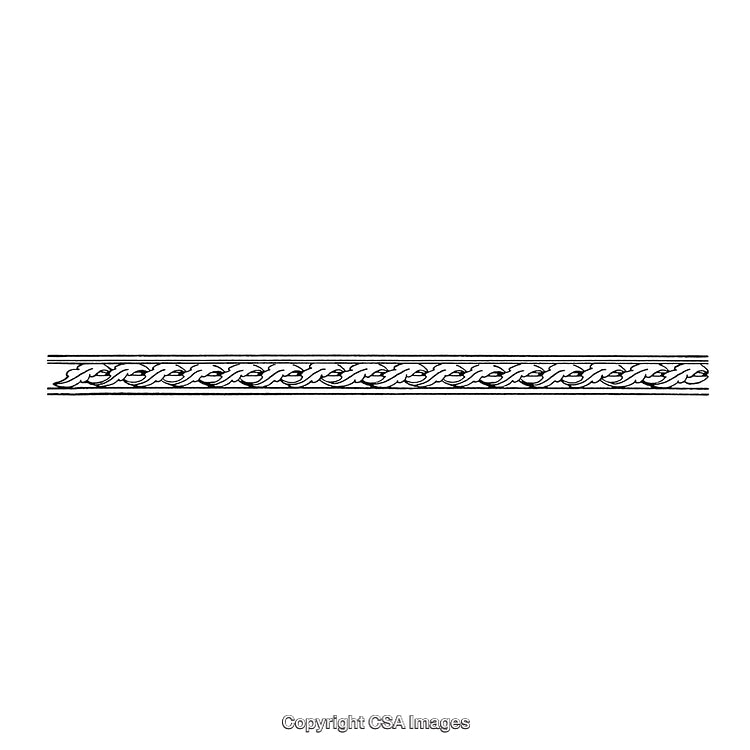 Intricate Black And White Ornamental Border Design With Decorative Swirls