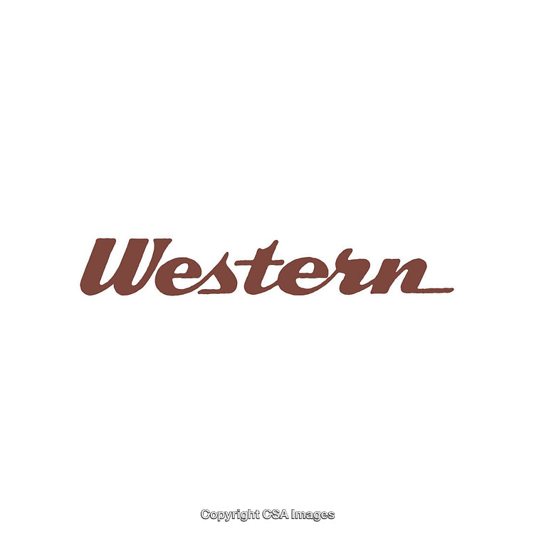 Western Style Text on a Clean White Background