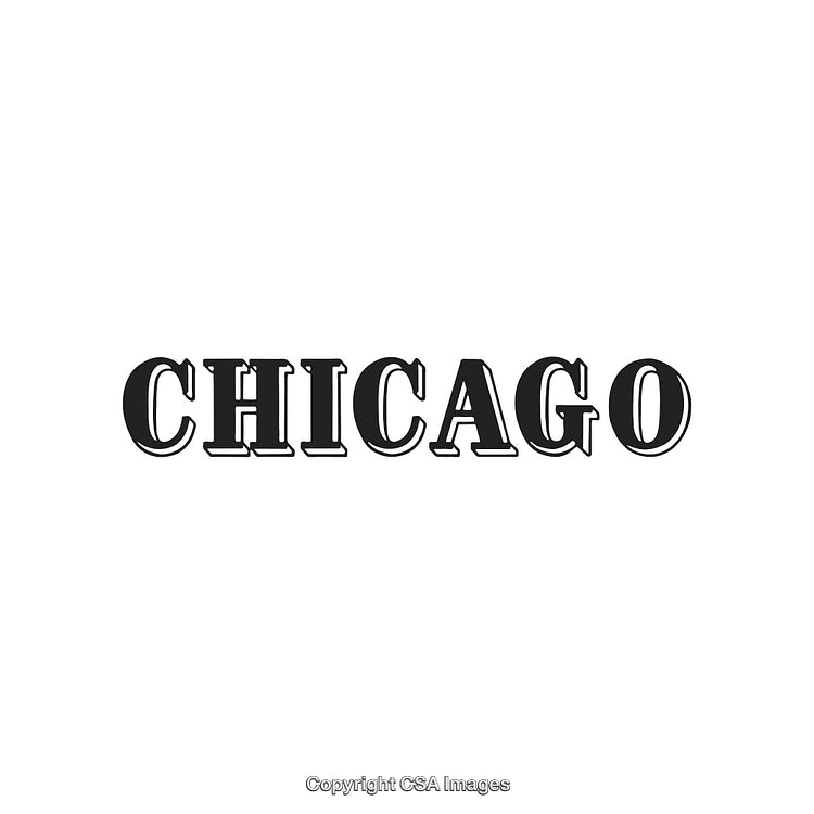 Bold Text Design Featuring the Word 'Chicago' in Classic Typography Style