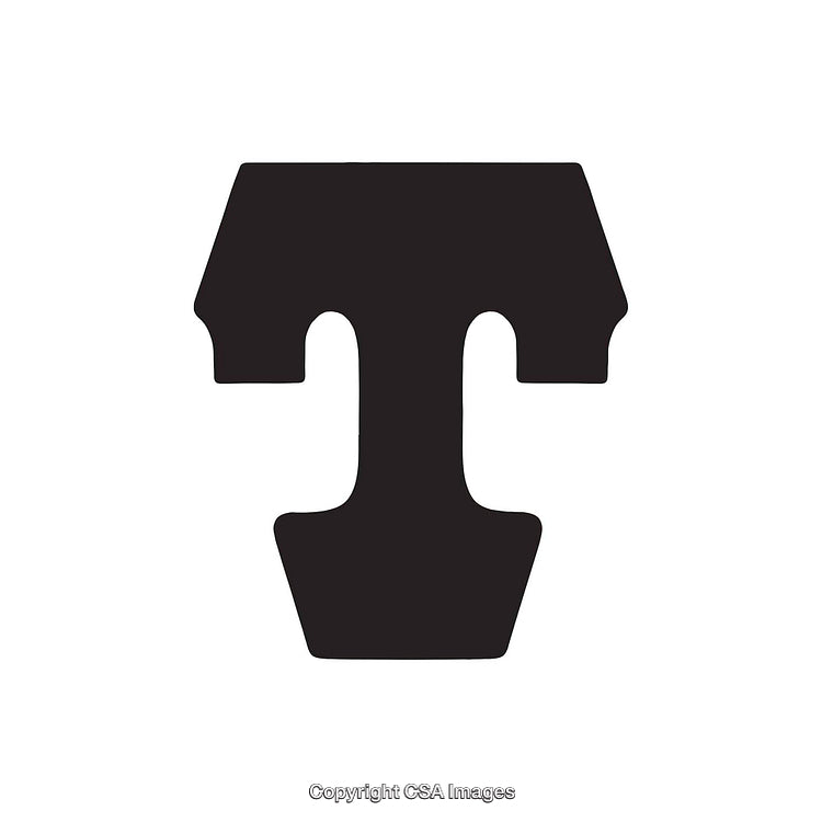 Bold Minimalist Illustration of the Letter T Design