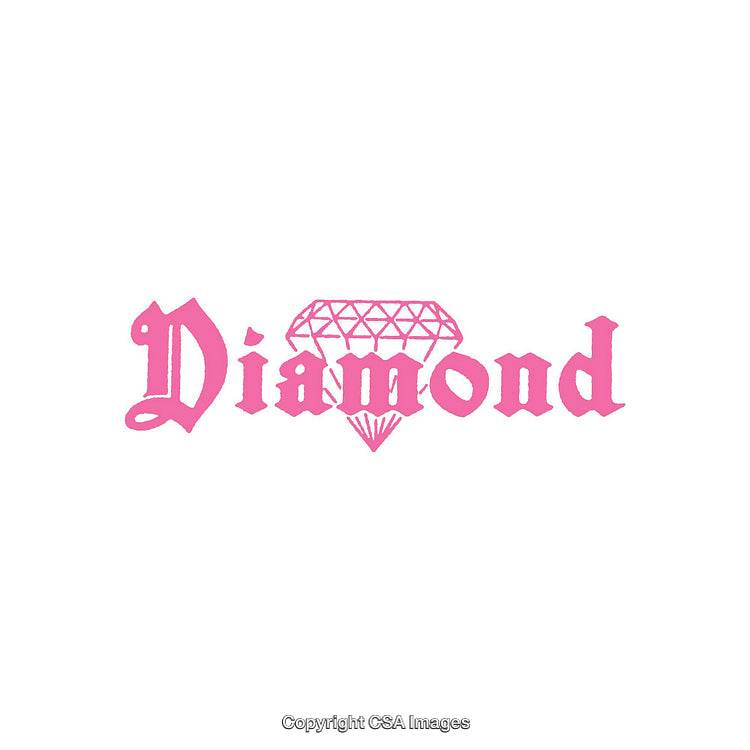 Pink Diamond Text Logo With Bold Typography on White Background