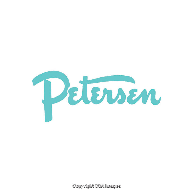 Elegant Teal Script Typography Featuring the Name Petersen
