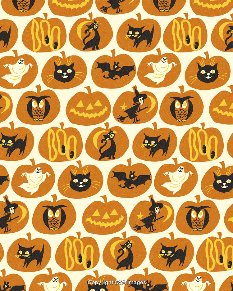 Pattern of Various Halloween Images