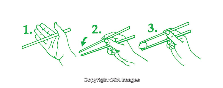 Step-by-Step Chopstick Handling Instruction Diagram for Beginner Users