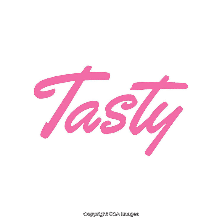 Pink Stylish Tasty Text on a Minimalistic White Background