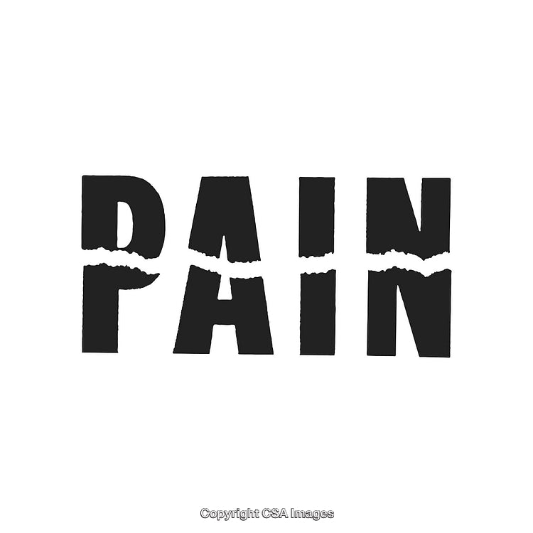 Torn Bold Typography Showcasing Pain with an Impactful Design