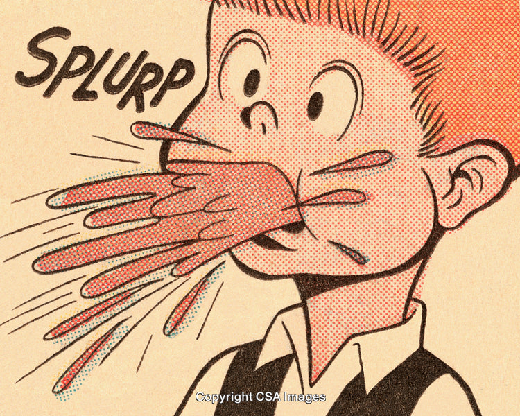 Vintage Comic Illustration of Character With Creative Speech Effect