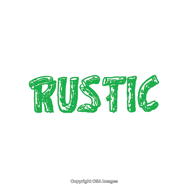 Rustic Green Text in Bold Brushstroke Style on White Background
