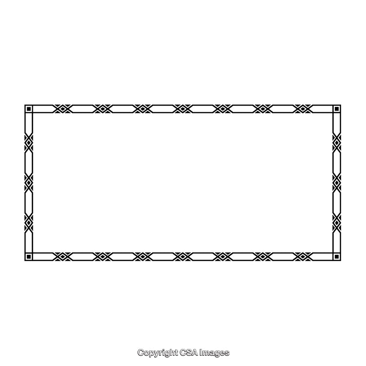 Black And White Ornate Border With Decorative Patterned Design