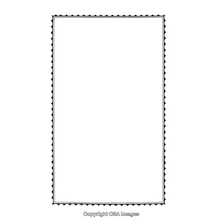 Minimalist Black And White Border Design with Decorative Edges