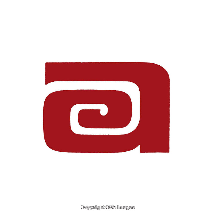 Abstract Letter A Design in Bold Red on White Background