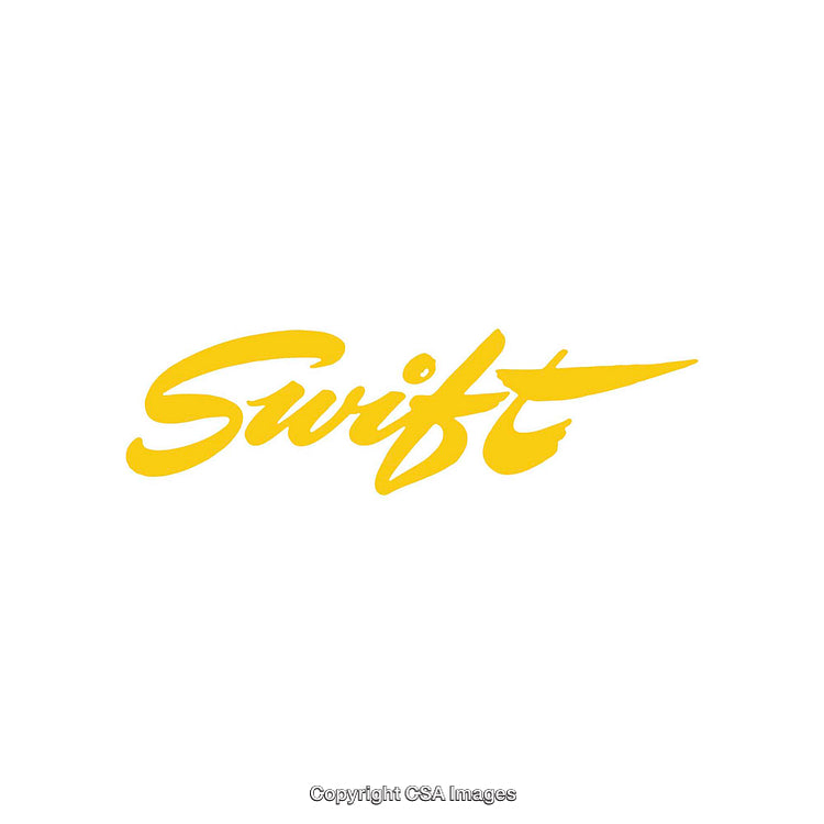 Yellow Swift Typography Logo on a Clean White Background