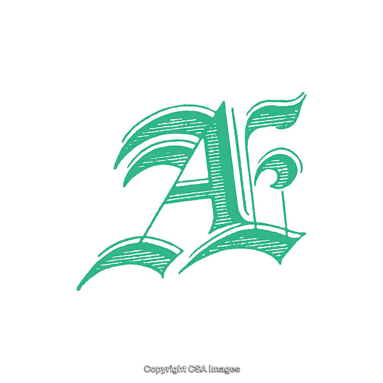 Green Calligraphic Lettering Design with Elegant Vintage Style