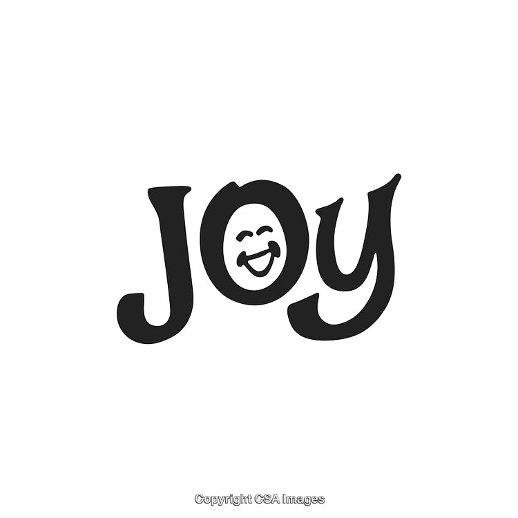 Joyful Typography Featuring Smiling Emoticon Concept for Happiness and Positivity