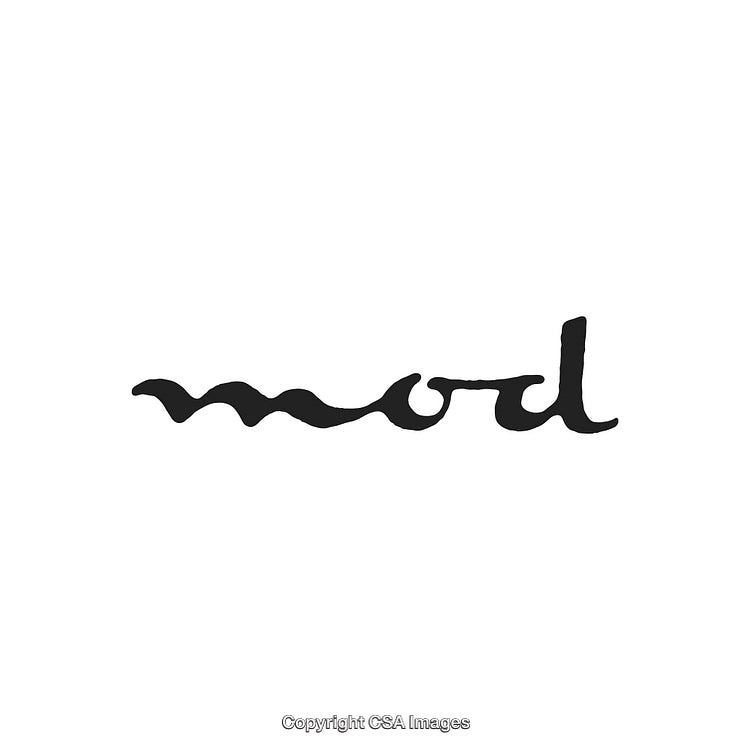 Artistic Handwritten Black Word Design on White Background for Graphic Projects