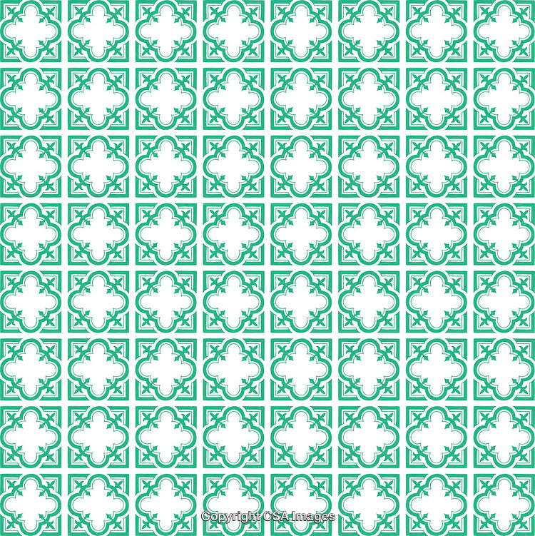 Elegant Pattern of Repeating Geometric Shapes in Vibrant Green Color