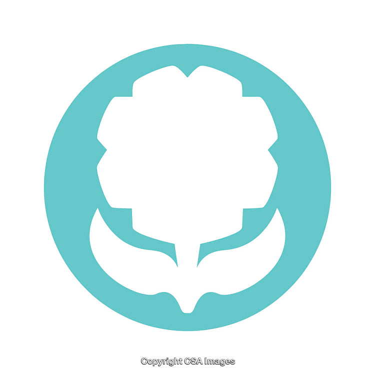 Minimalist Icon Featuring a Floral Design with Stylized Petals in Circle