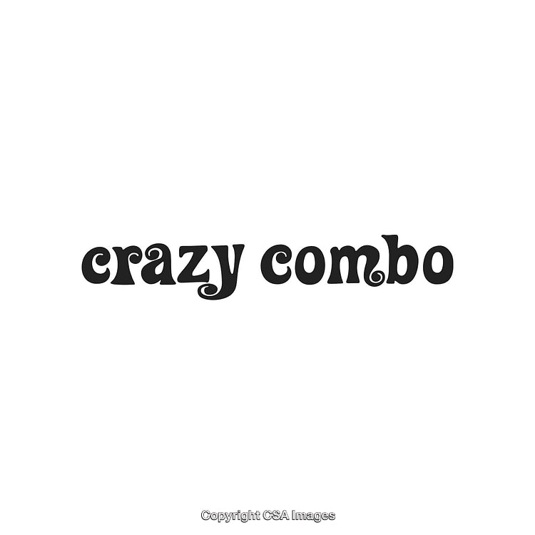 Text Displaying 'Crazy Combo' in a Bold and Artistic Font Style