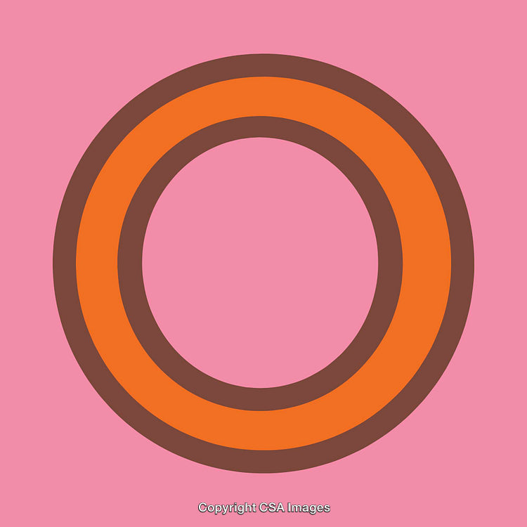 Bright Artwork Featuring the Number Zero in Bold Circular Design