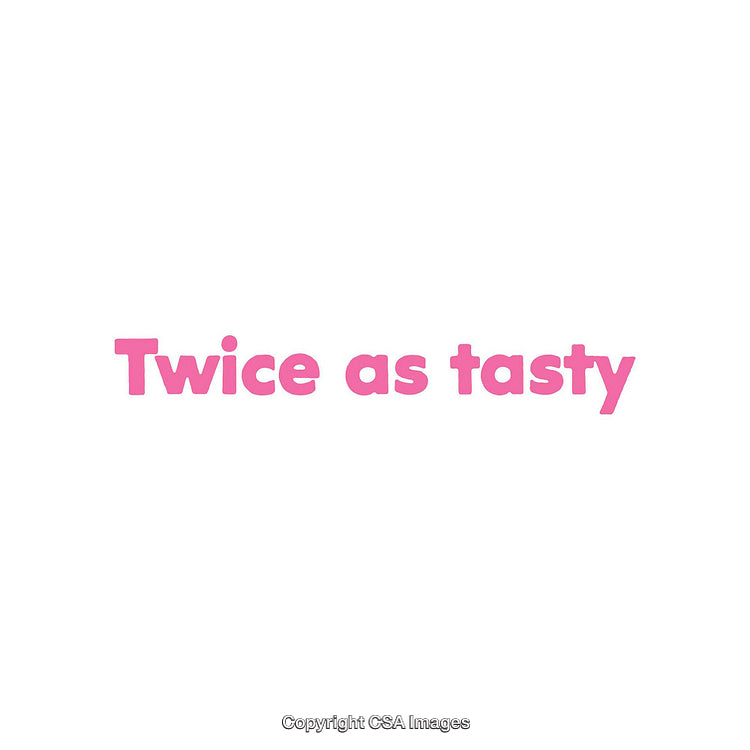 Bright Typography With The Phrase Twice As Tasty in Pink Letters