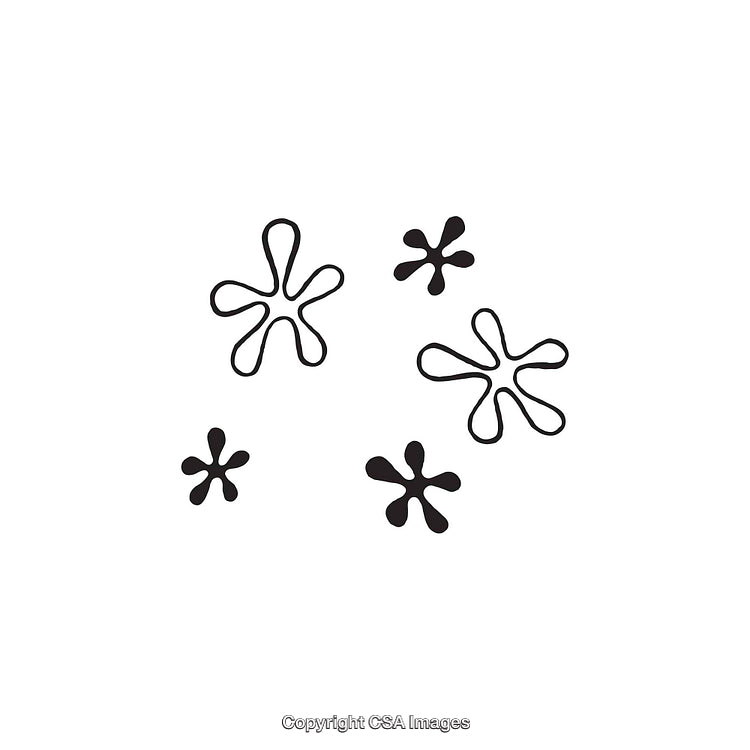 Black and White Decorative Abstract Shapes in a Minimal Style