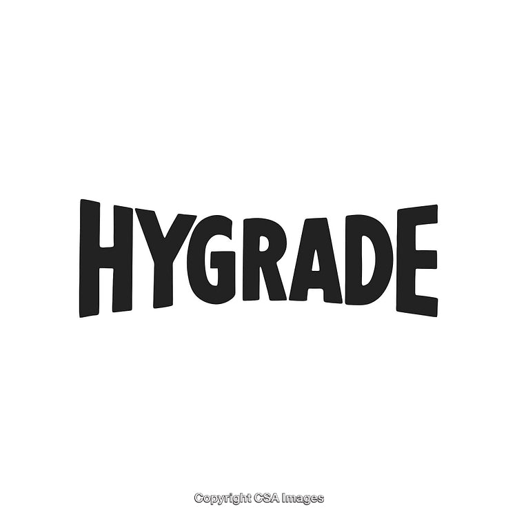 Hygrade Logo With Bold Stylized Text in Black