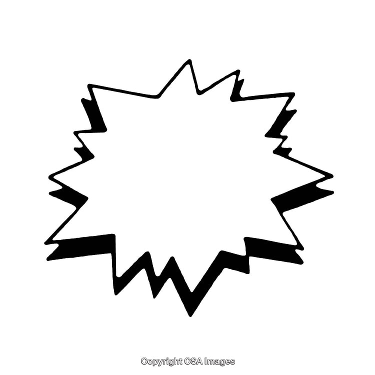 Dynamic Black And White Border Design With a Starburst Shape
