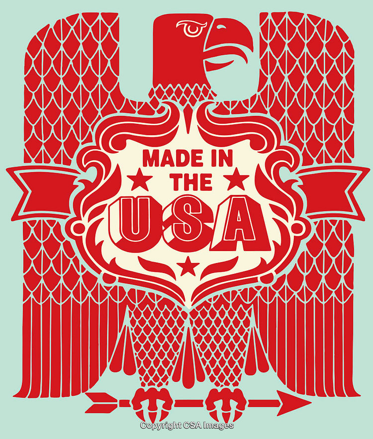 Graphic Design of Made in the USA American Eagle Emblem