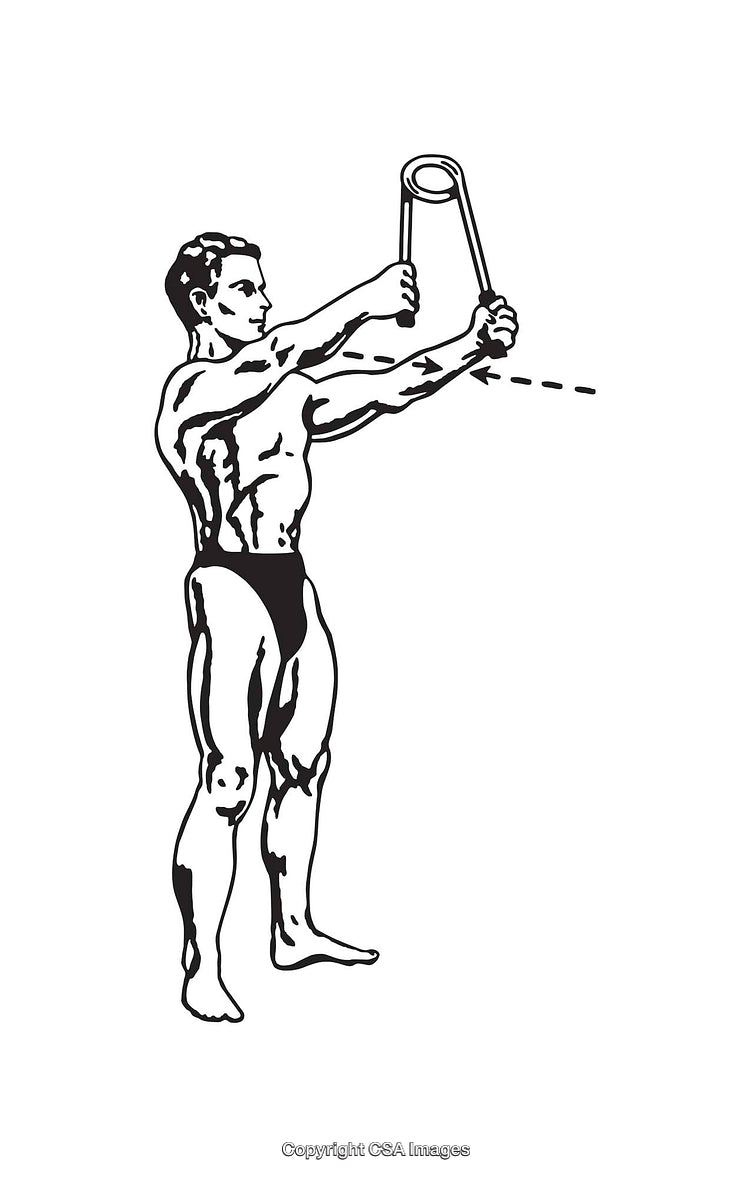 Vintage Black and White Illustration of a Fitness Exercise Demonstration