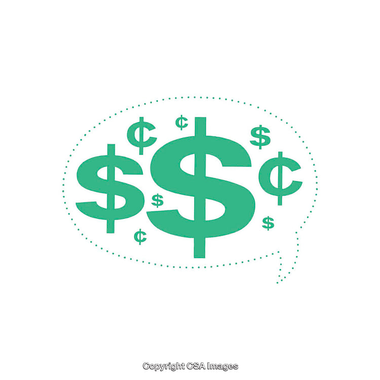Green Dollar Symbols In Speech Bubble Representing Wealth And Money Concepts