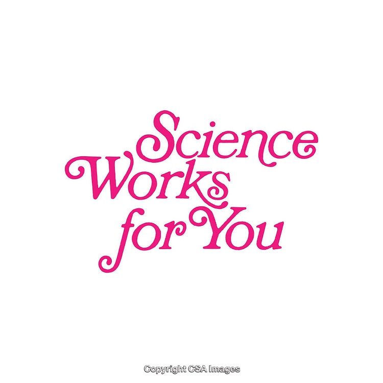 Science Works For You - Typography Design in Bold Pink Script