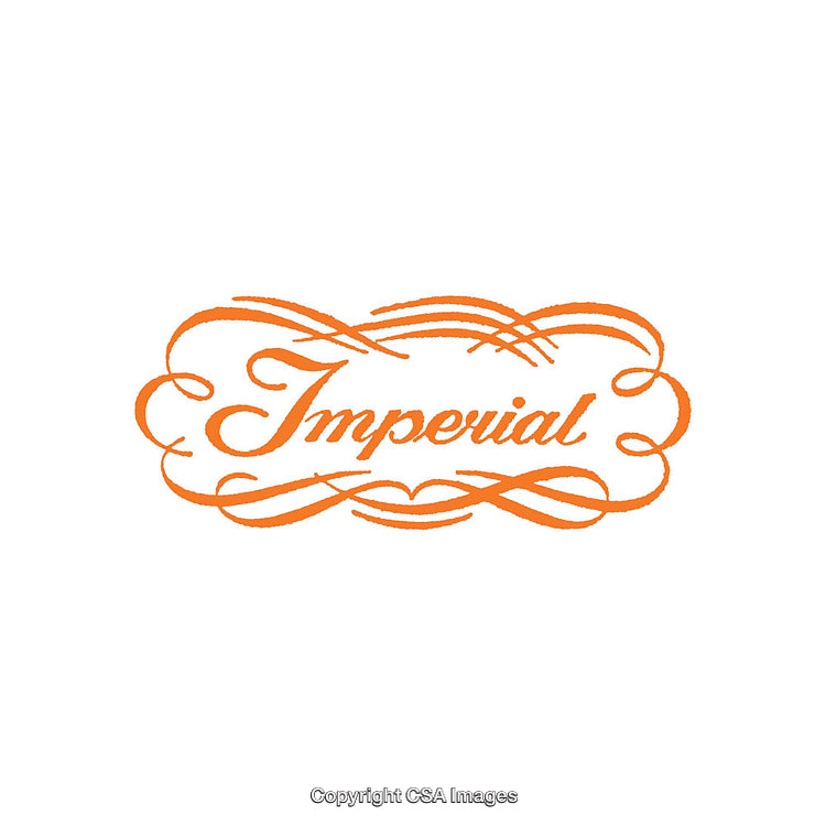 Imperial Logo Design in Vibrant Orange with Elegant Swirls