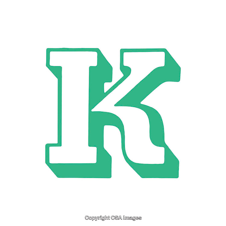 Bold Green Letter K With Modern Outline Effect Design