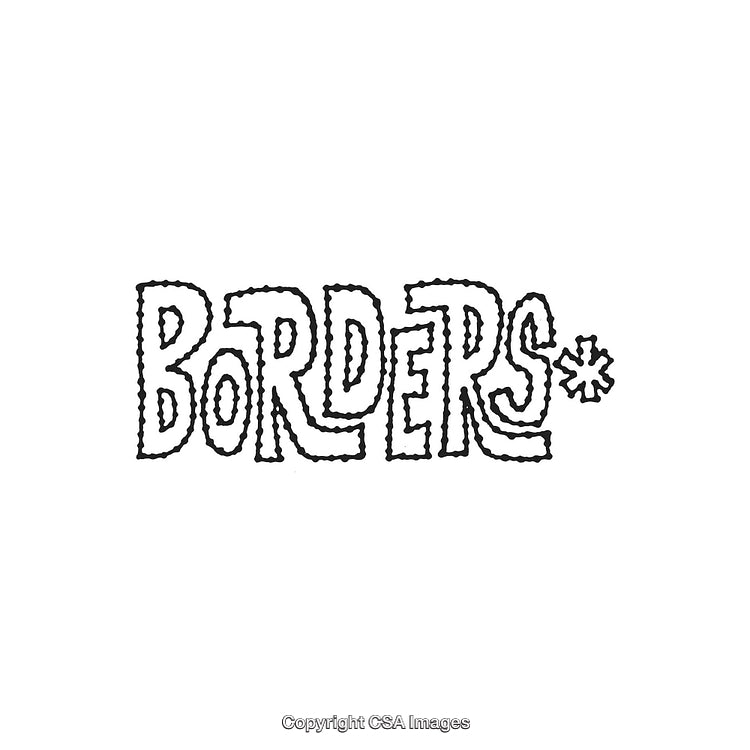 Creative Hand-Drawn Typography Style with Unique Border Lettering Design