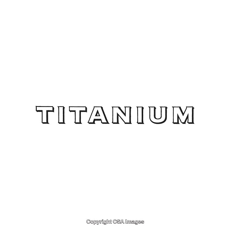 Bold Typography Design Featuring the Word Titanium in Classic Black Text