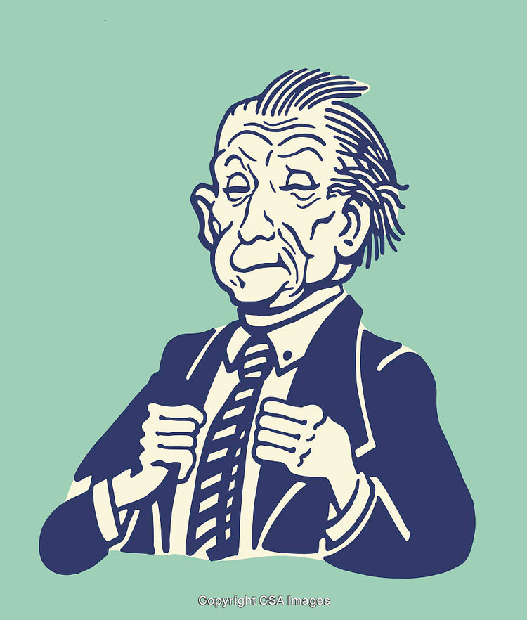 Stylized Line Art Illustration of a Person in Formal Attire