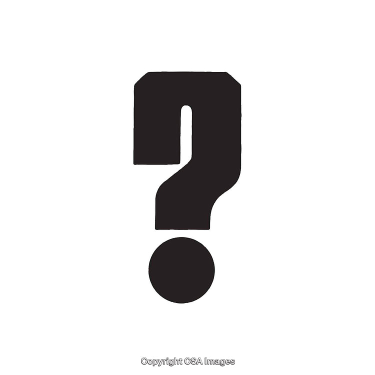 Black Question Mark Symbol on a Clean White Background