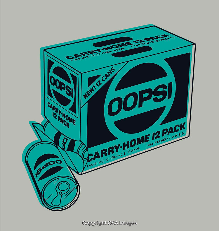 Color Line Art Illustration of Beverage Packaging with Creative Design Elements