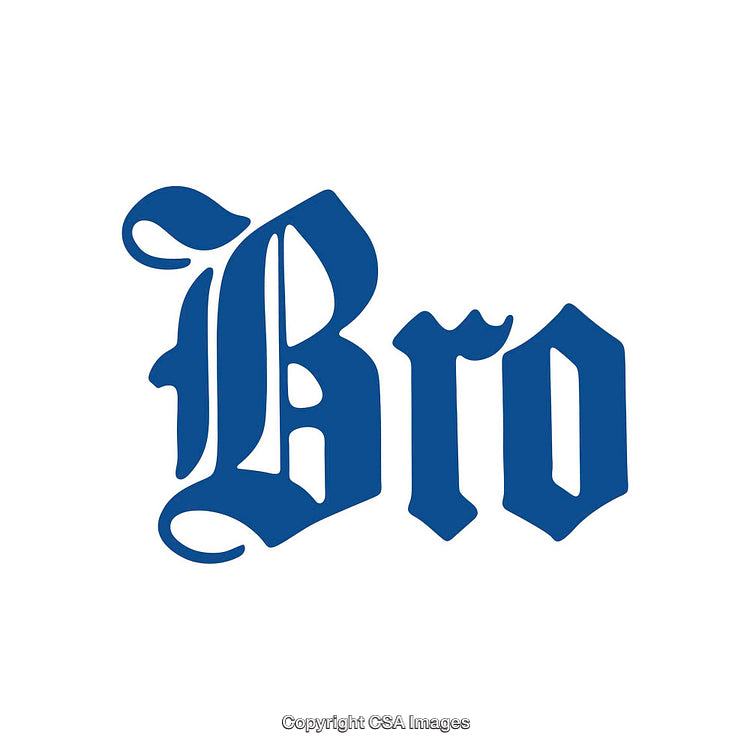 Elegant Blue Lettering Display in Old English Style Typeface